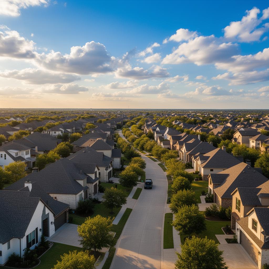 Beautiful Frisco Texas neighborhood